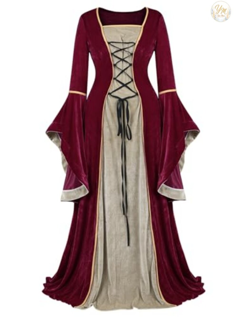 Renaissance Medieval Costume Dress Halloween Fairy Velvet Costume